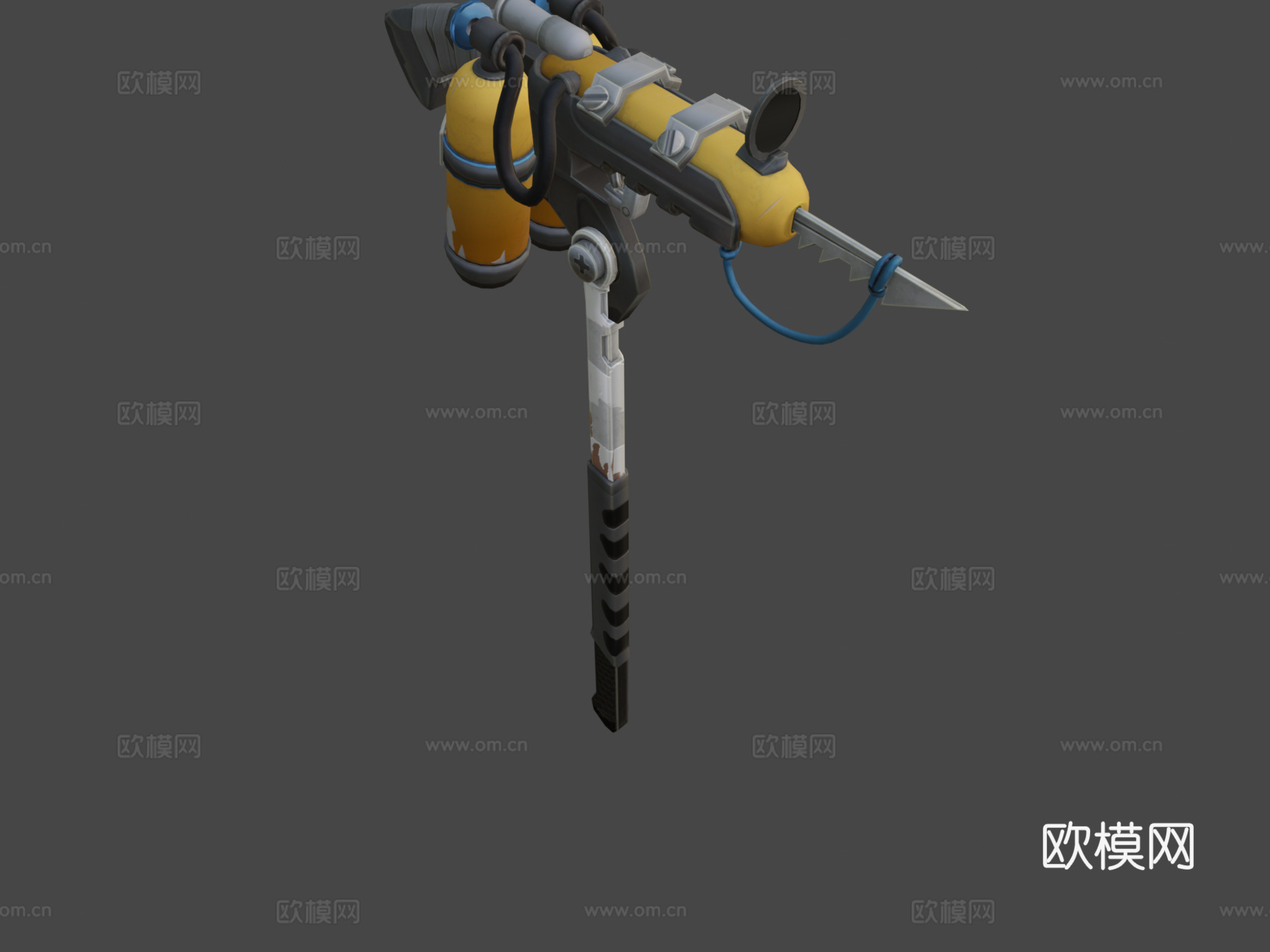 采集工具鱼叉斧3d模型下载（渲染图7）