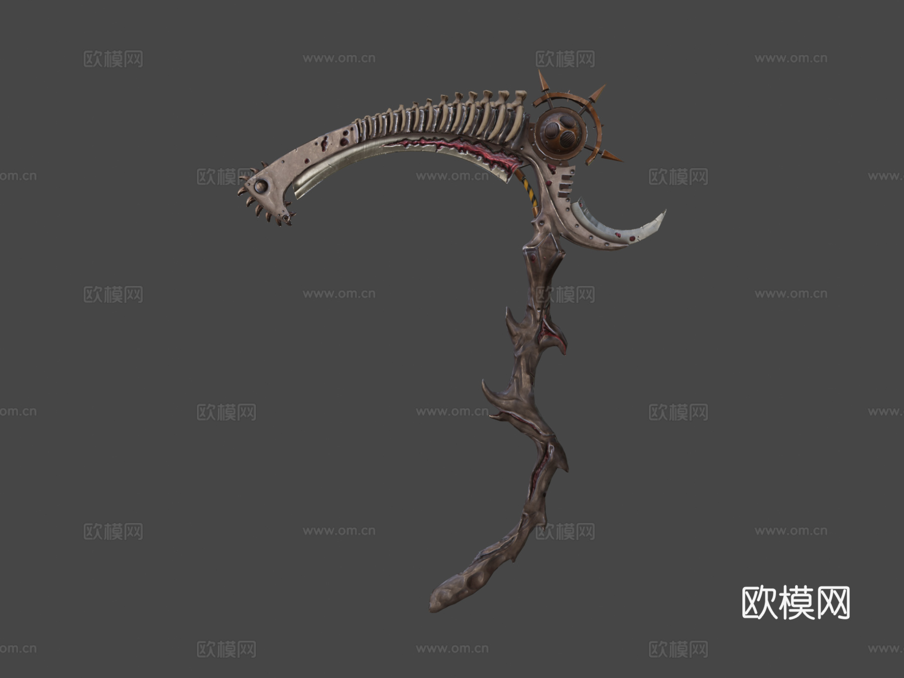 寂静莫塔里昂镰刀3d模型下载（渲染图6）