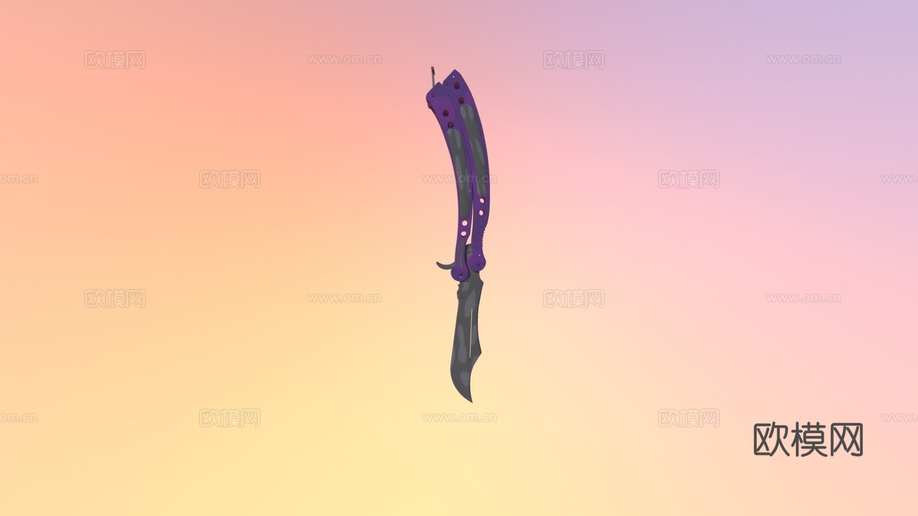 蝴蝶星云3d模型下载（渲染图1）