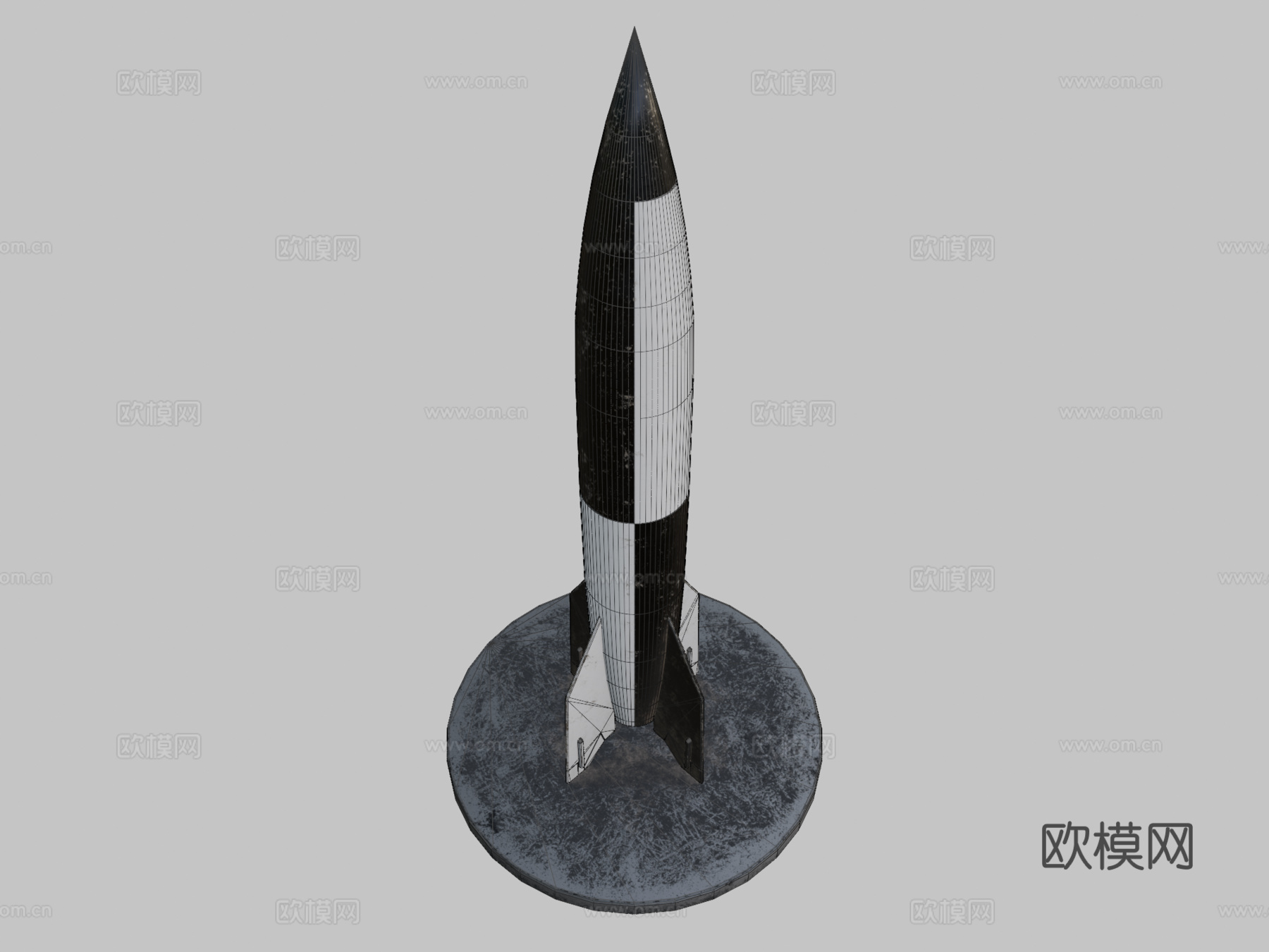 A4V2火箭3d模型下载（渲染图2）