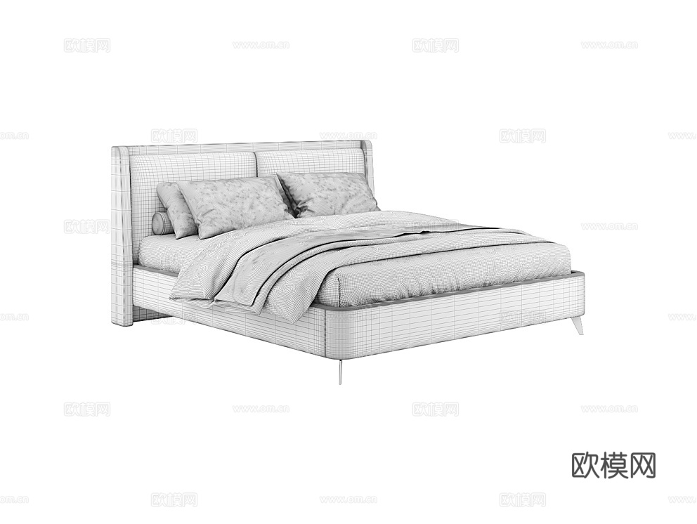 MEBELFORM 双人床3d模型下载（渲染图4）