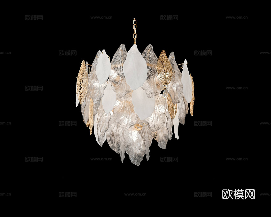 Cloyd 轻奢吊灯3d模型下载（渲染图1）