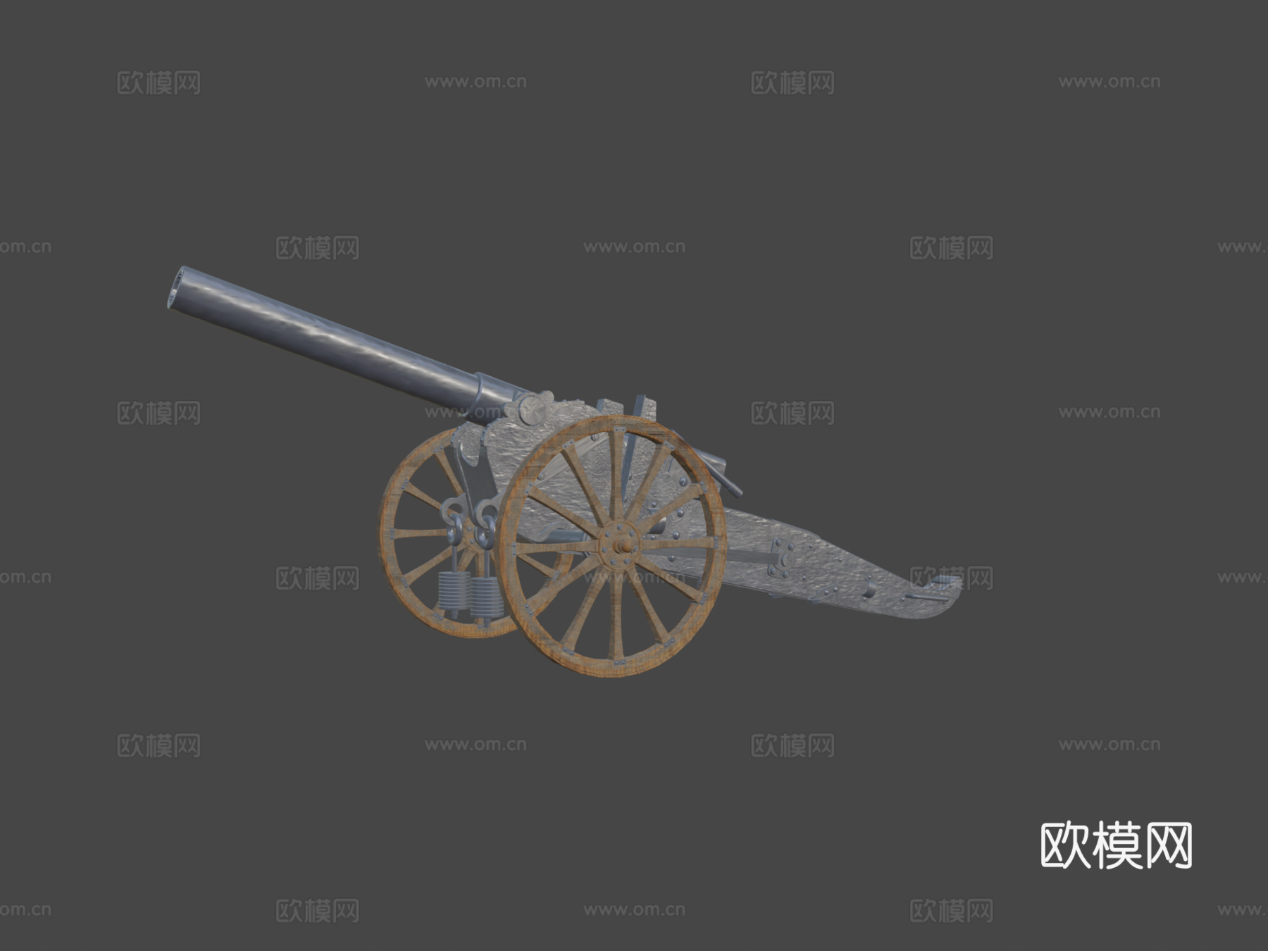 克虏伯75毫米1880型3d模型下载（渲染图5）