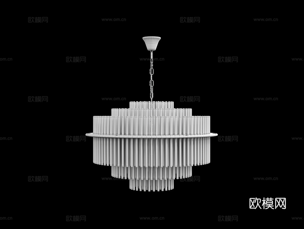 Cloyd 轻奢吊灯3d模型下载（渲染图2）