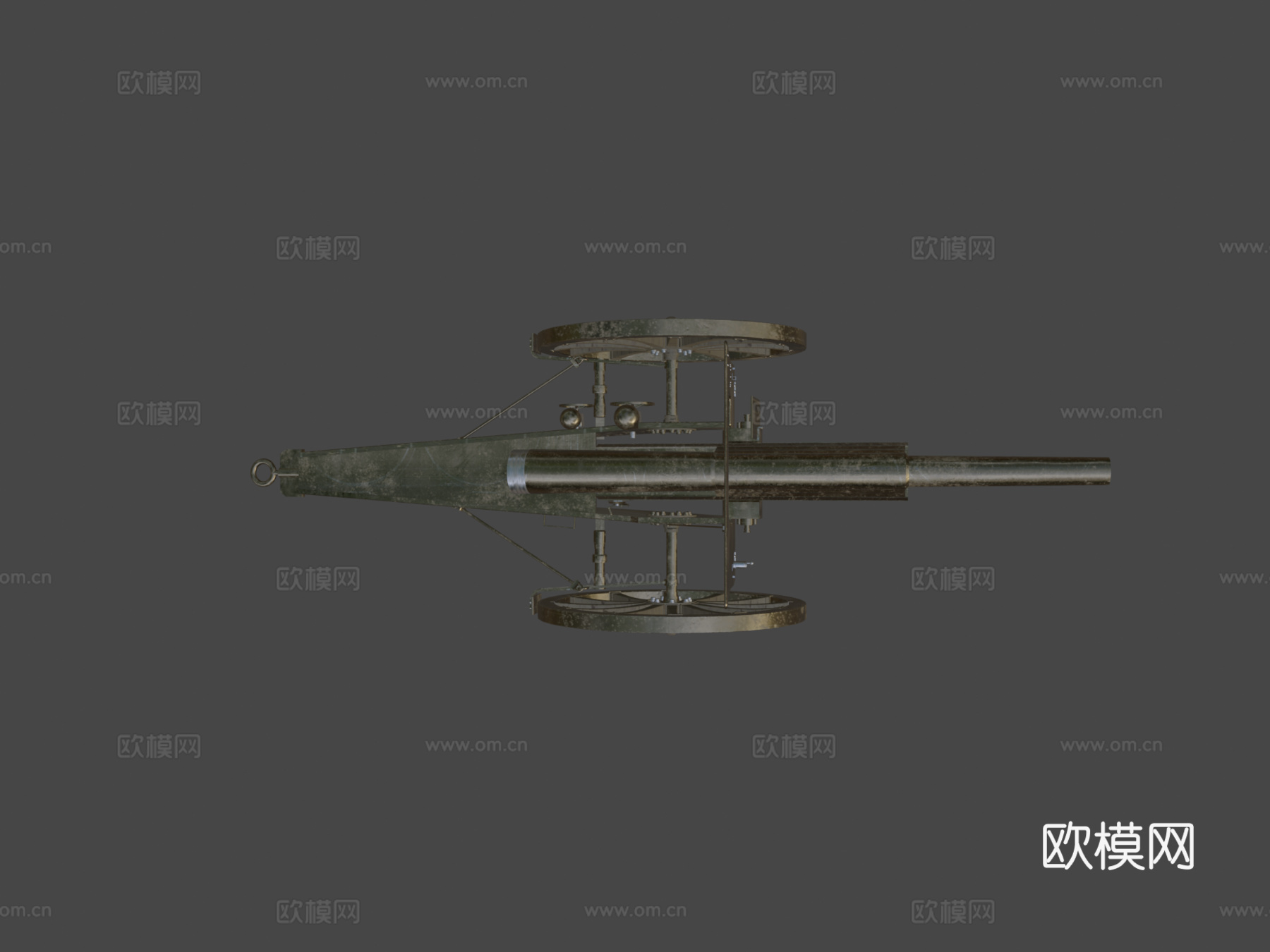 普托1897型75毫米3d模型下载（渲染图5）