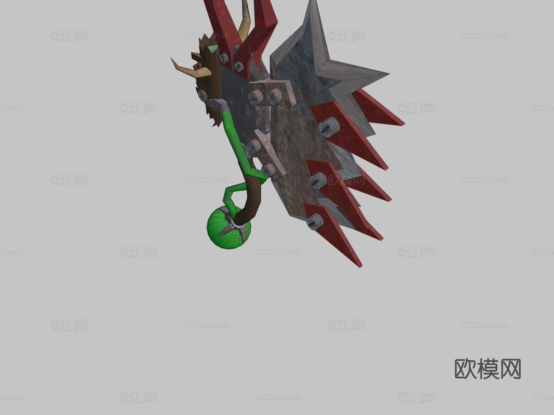 莫克砍刀3d模型下载（渲染图2）