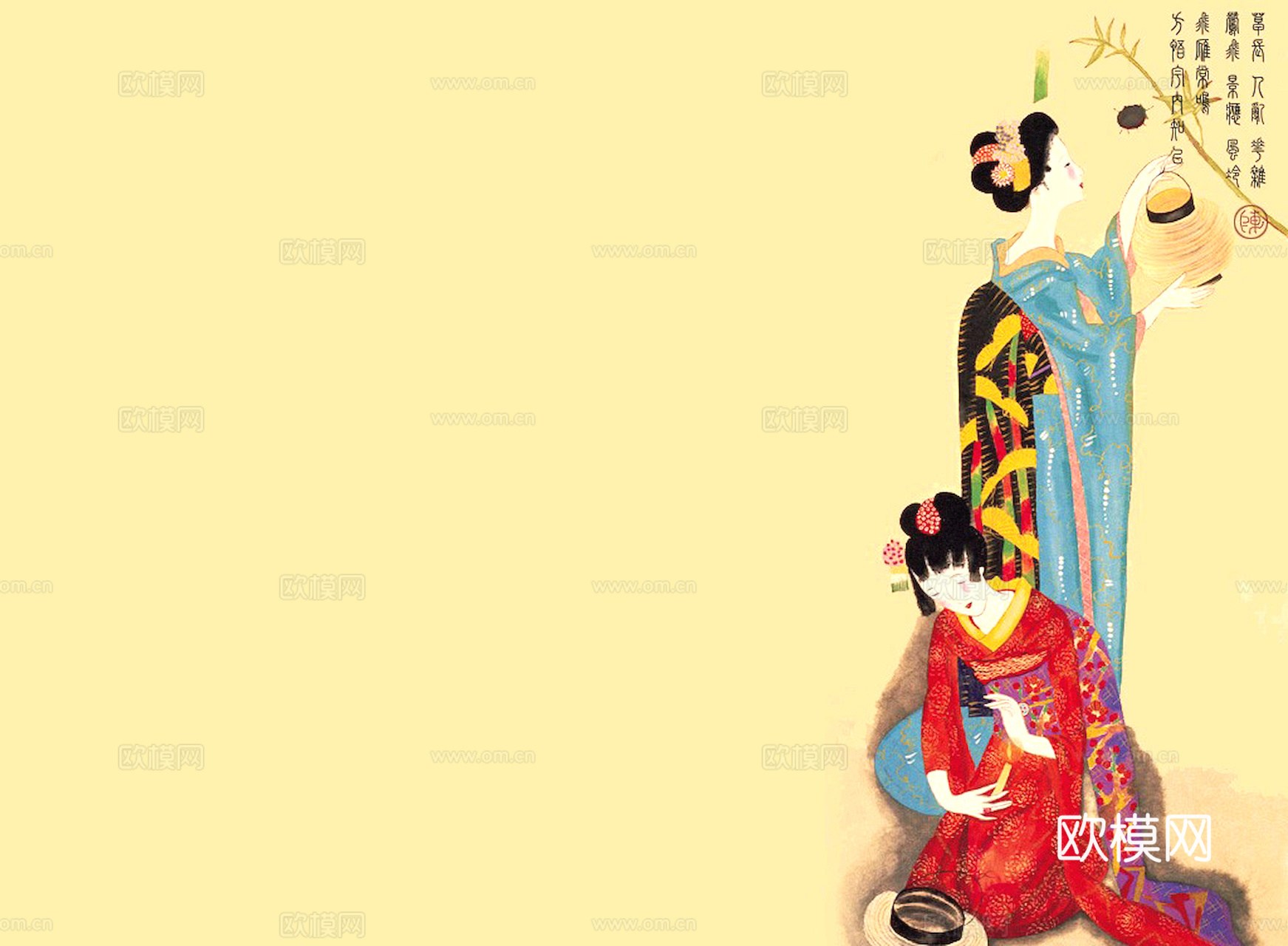 中式新中式挂画壁画水墨字画山水花鸟背景墙壁纸装饰画抽象画油画下载