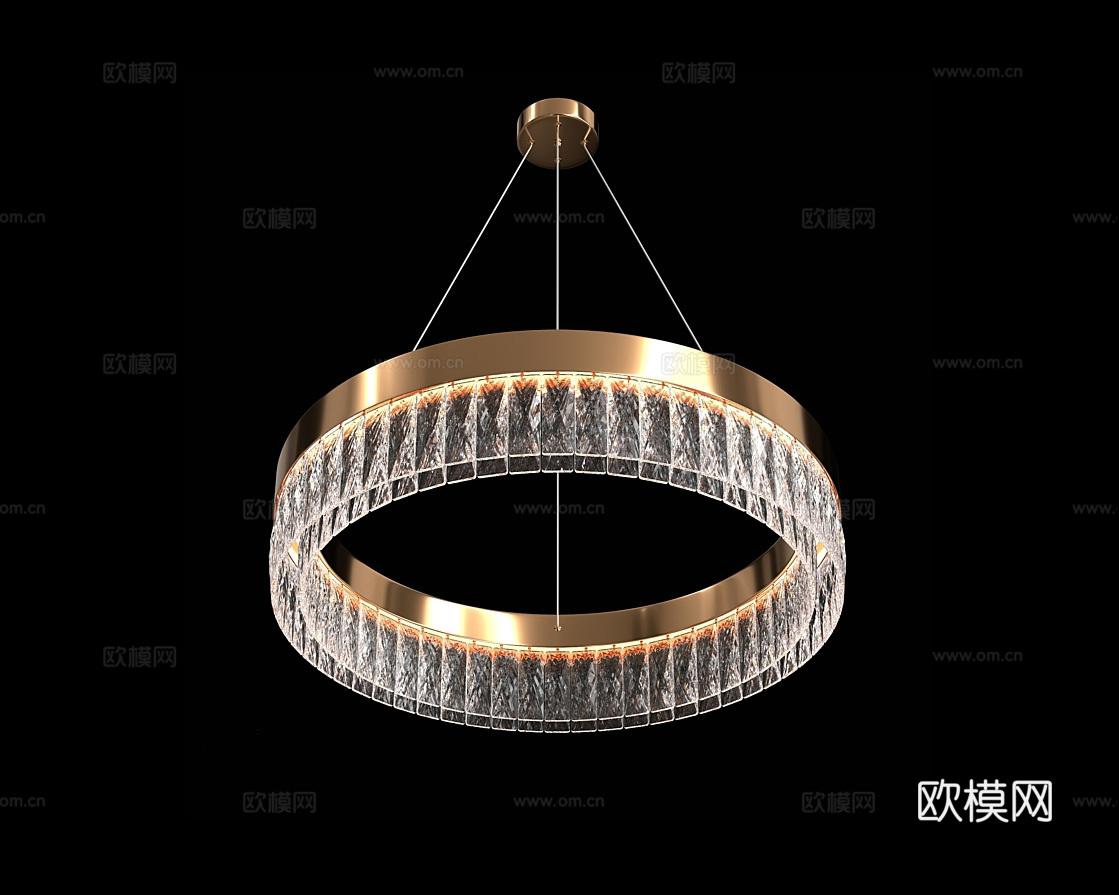 Cloyd 轻奢吊灯3d模型下载（渲染图2）