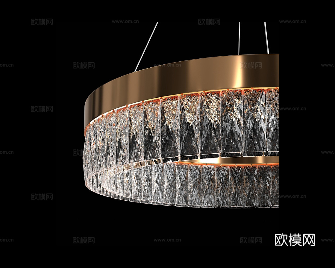 Cloyd 轻奢吊灯3d模型下载（渲染图3）