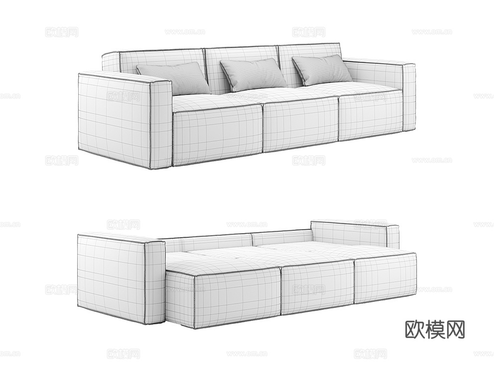 MEBELFORM 三人沙发 沙发床3d模型下载（渲染图5）