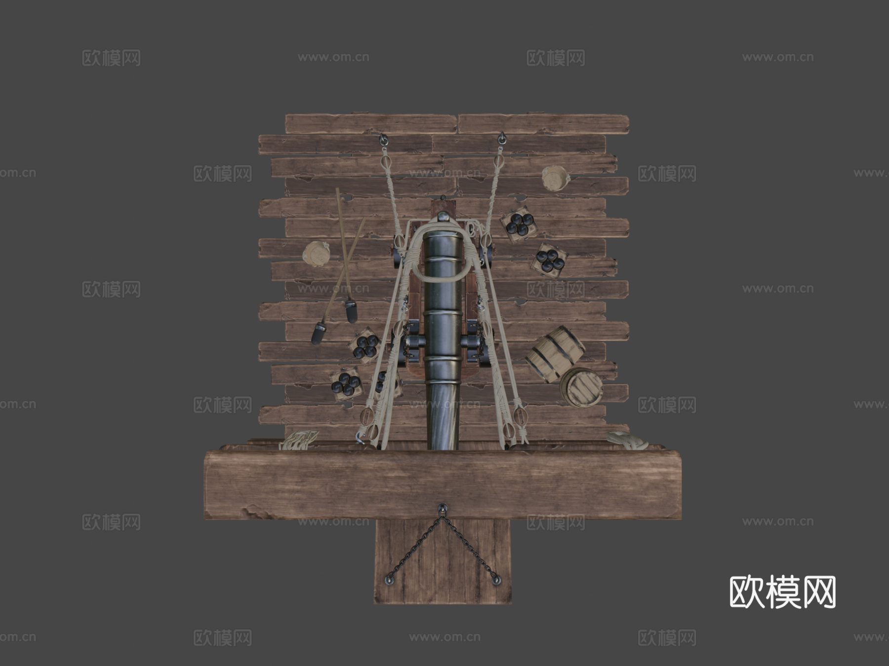 海军炮3d模型下载（渲染图8）