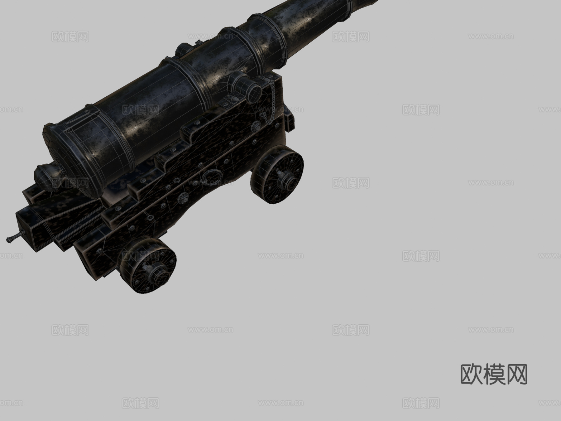 暗黑磅级舰炮3d模型下载（渲染图2）