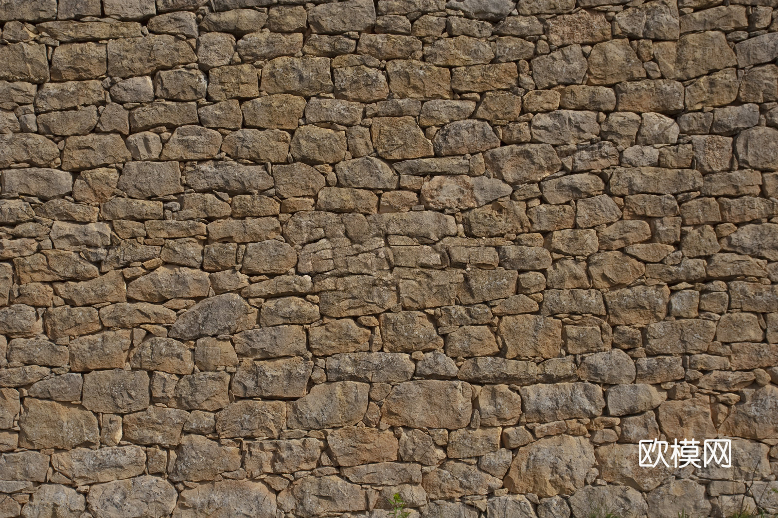 规则自然形态干垒石，毛石墙面38