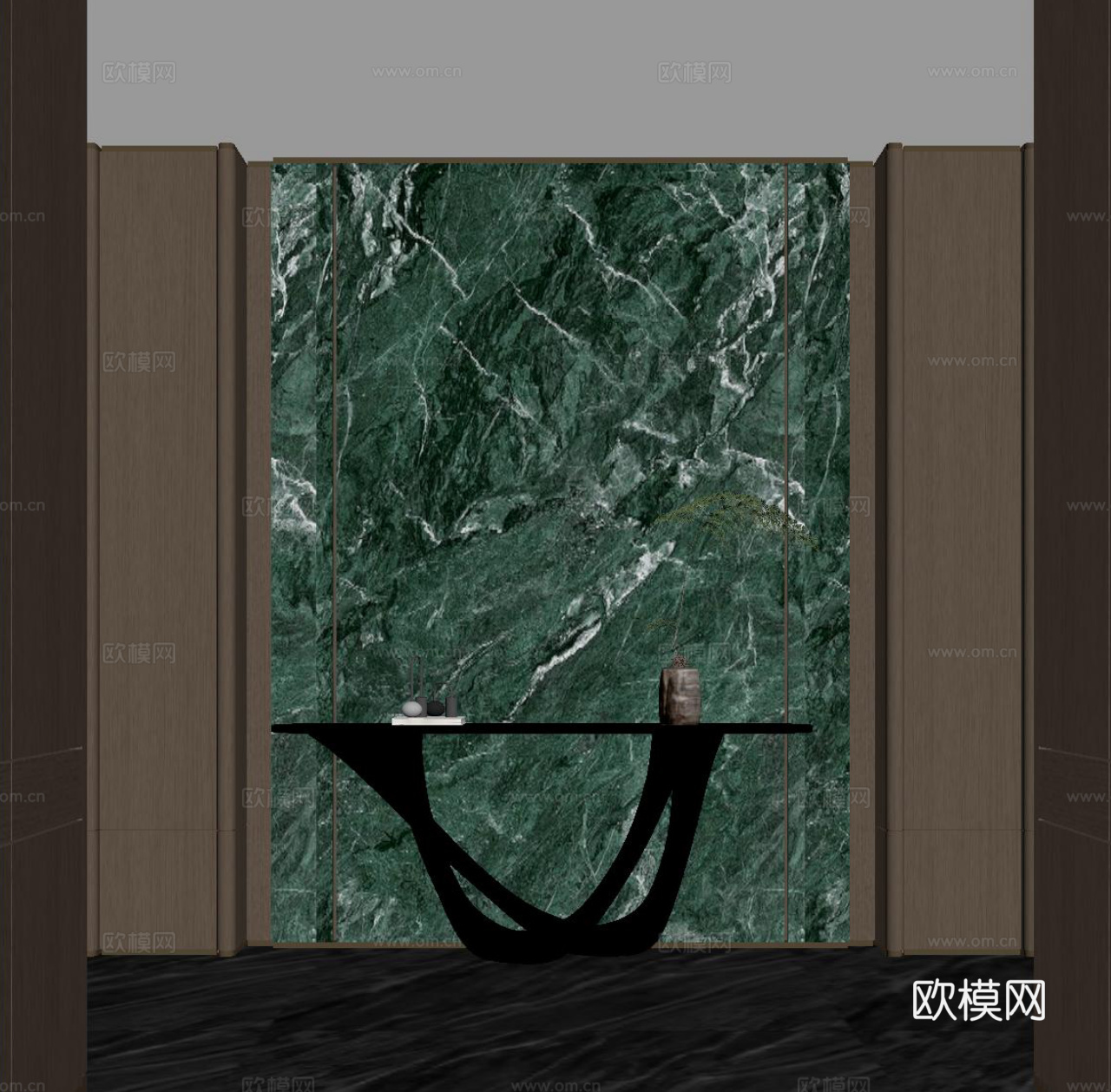 现代玄关 条案 边几su模型