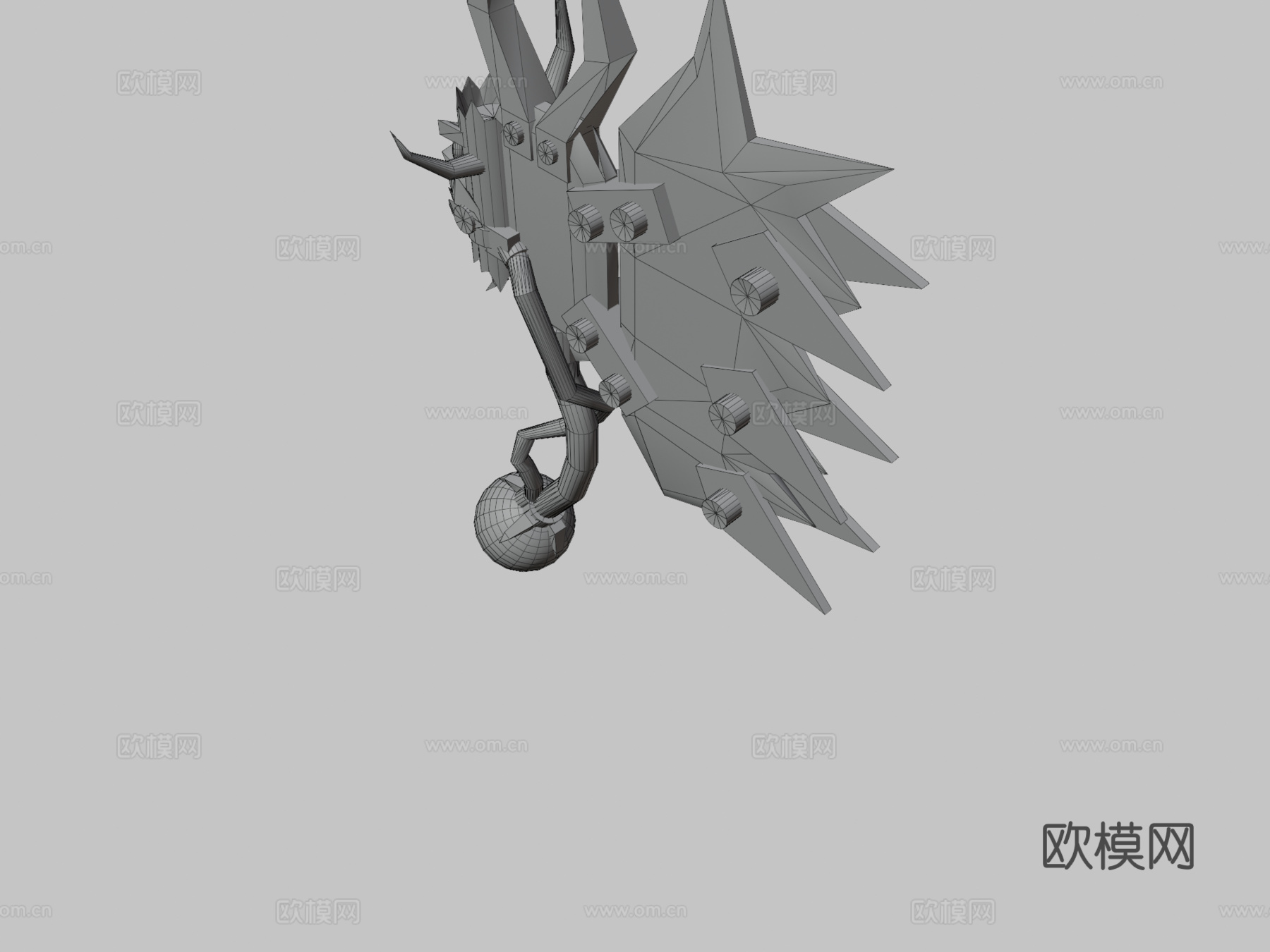 莫克砍刀3d模型下载（渲染图3）