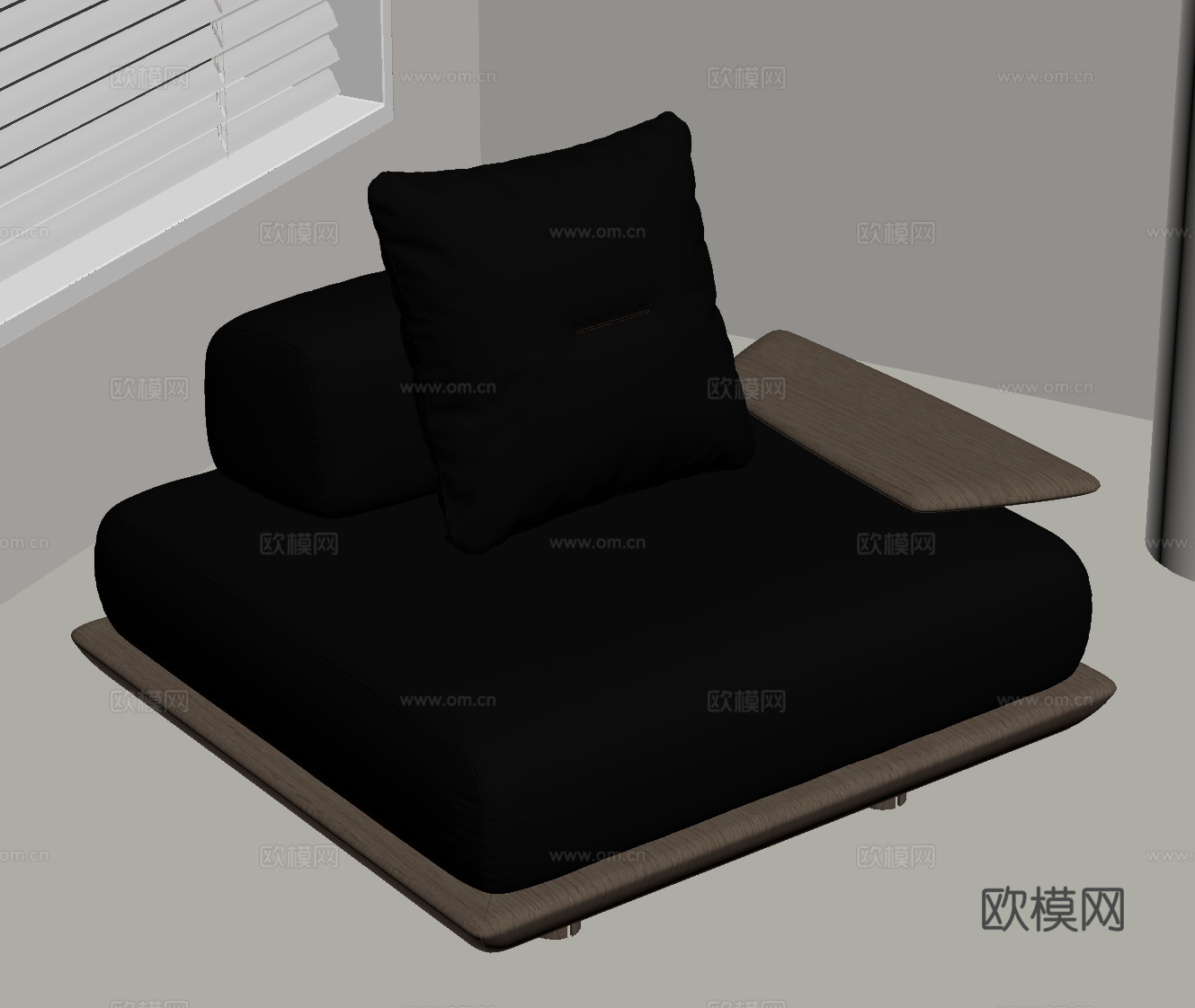 现代意式休闲椅su模型