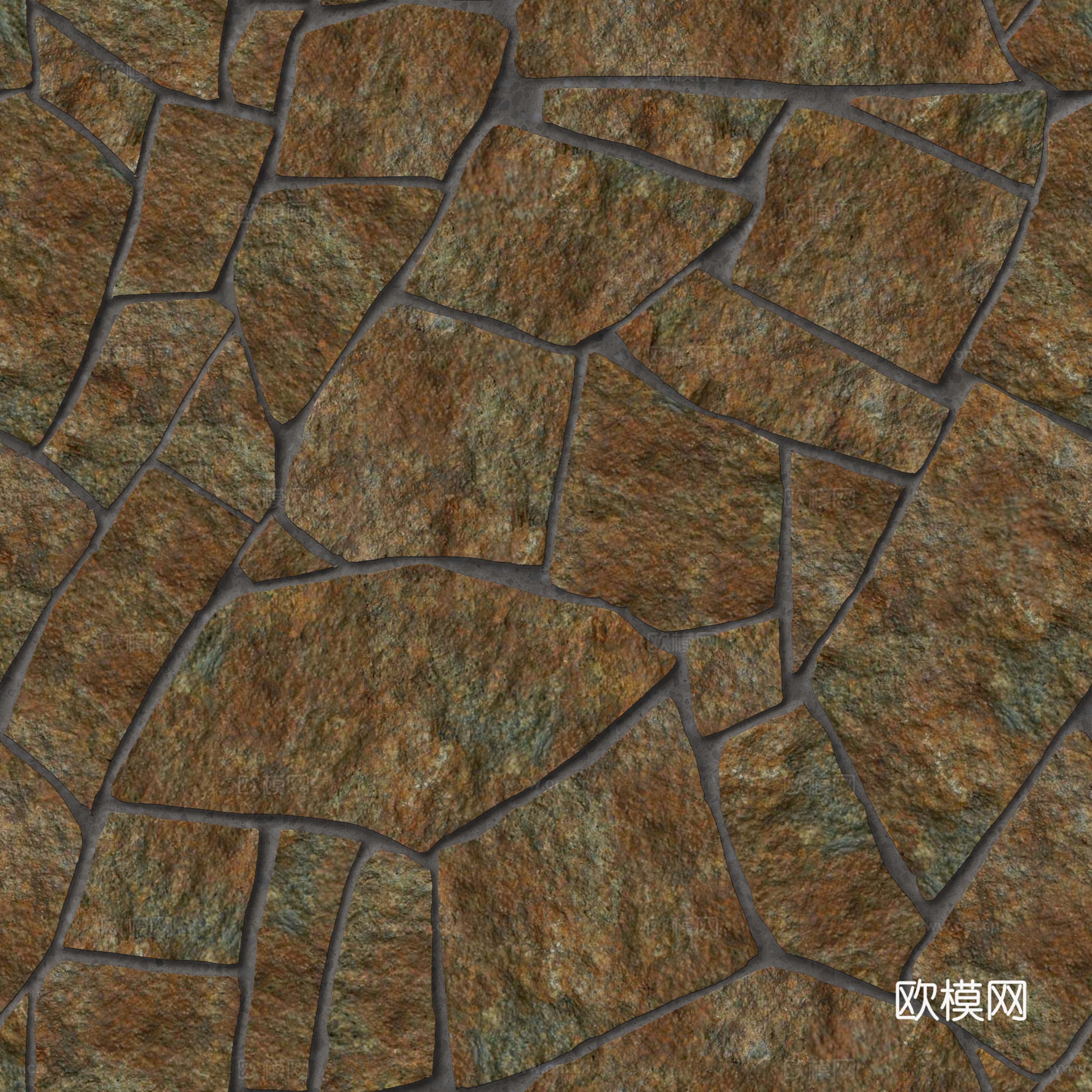 红色砂岩毛石-多边形毛石-破冰纹毛石21