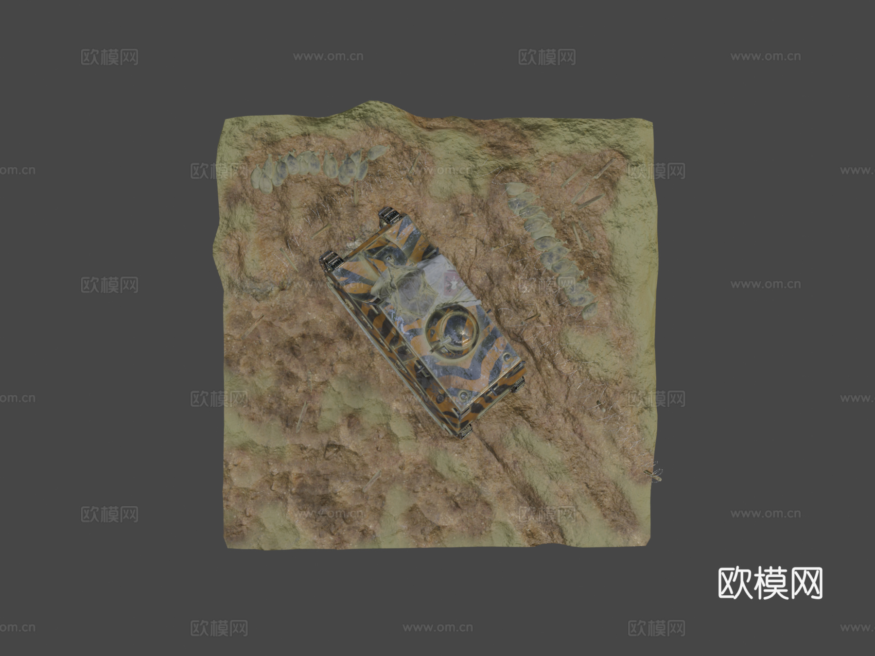 菲亚特2000利比亚平定行动1923年3d模型下载（渲染图6）