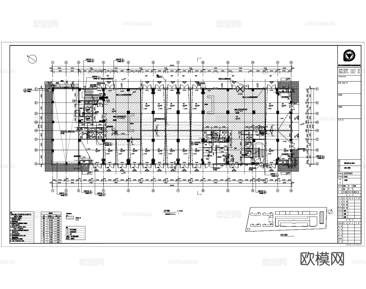 商业综合体加步行街建筑施工图cad施工图
