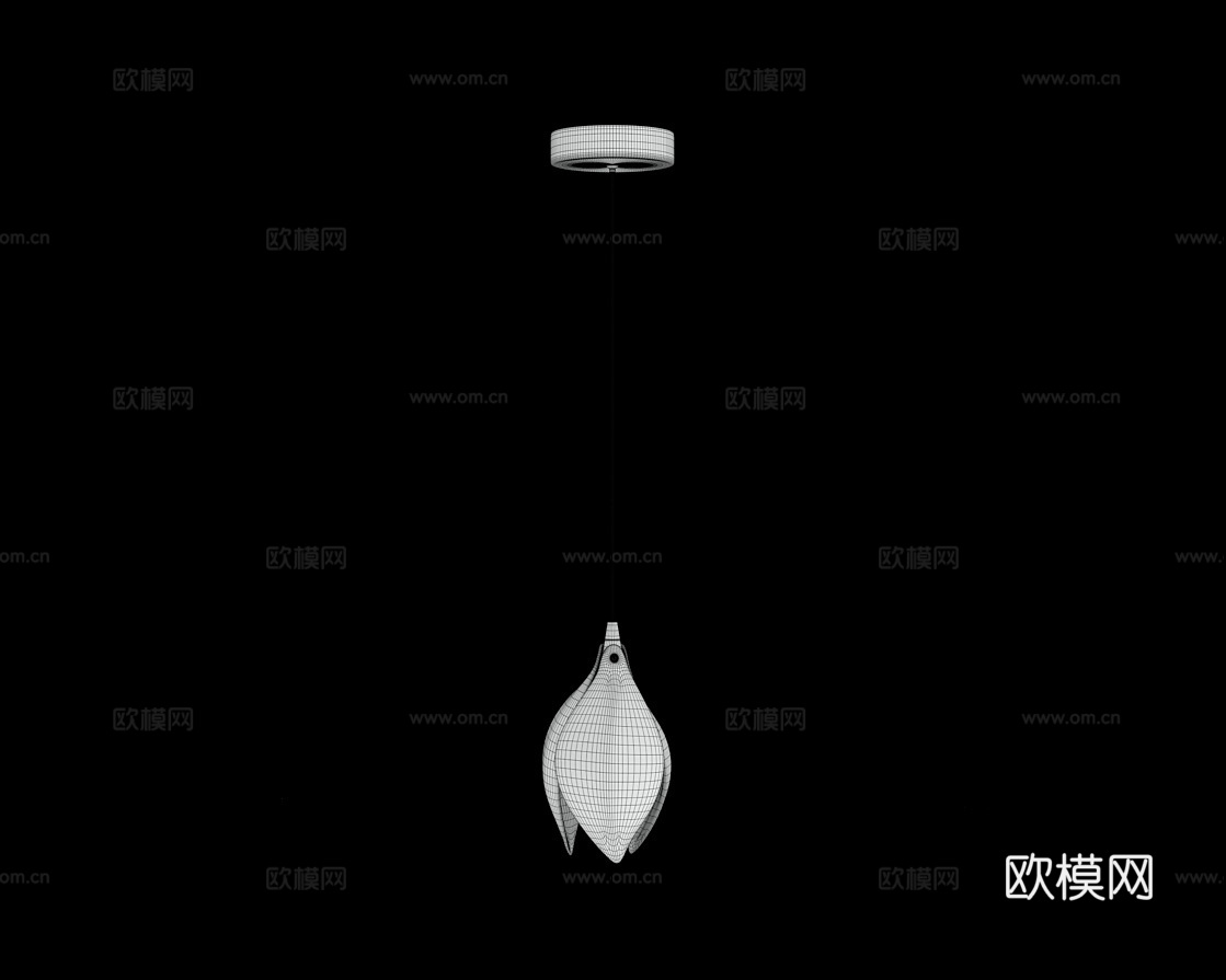 Cloyd 轻奢花苞吊灯3d模型下载（渲染图4）