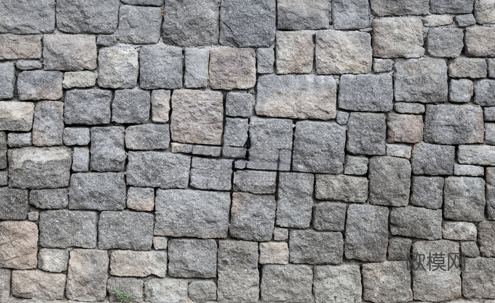 规则自然形态干垒石，毛石墙面49