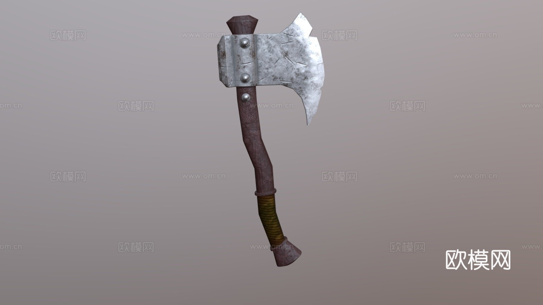 狼噬战斧3d模型下载（渲染图1）