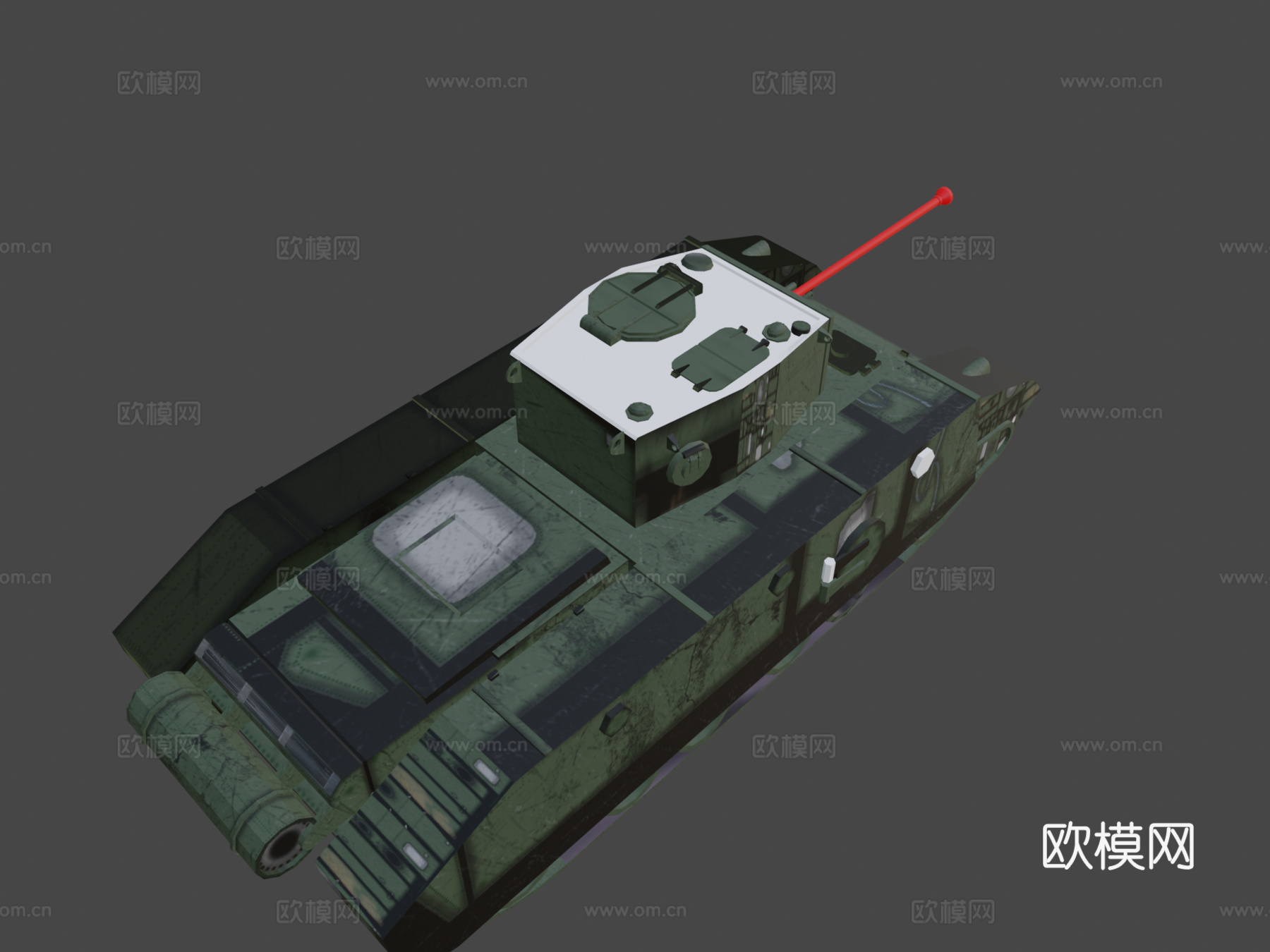 A33卓越者坦克3d模型下载（渲染图7）
