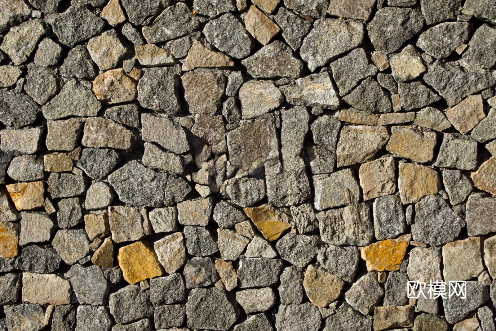 不规则多边形干垒石，自然毛石肌理44