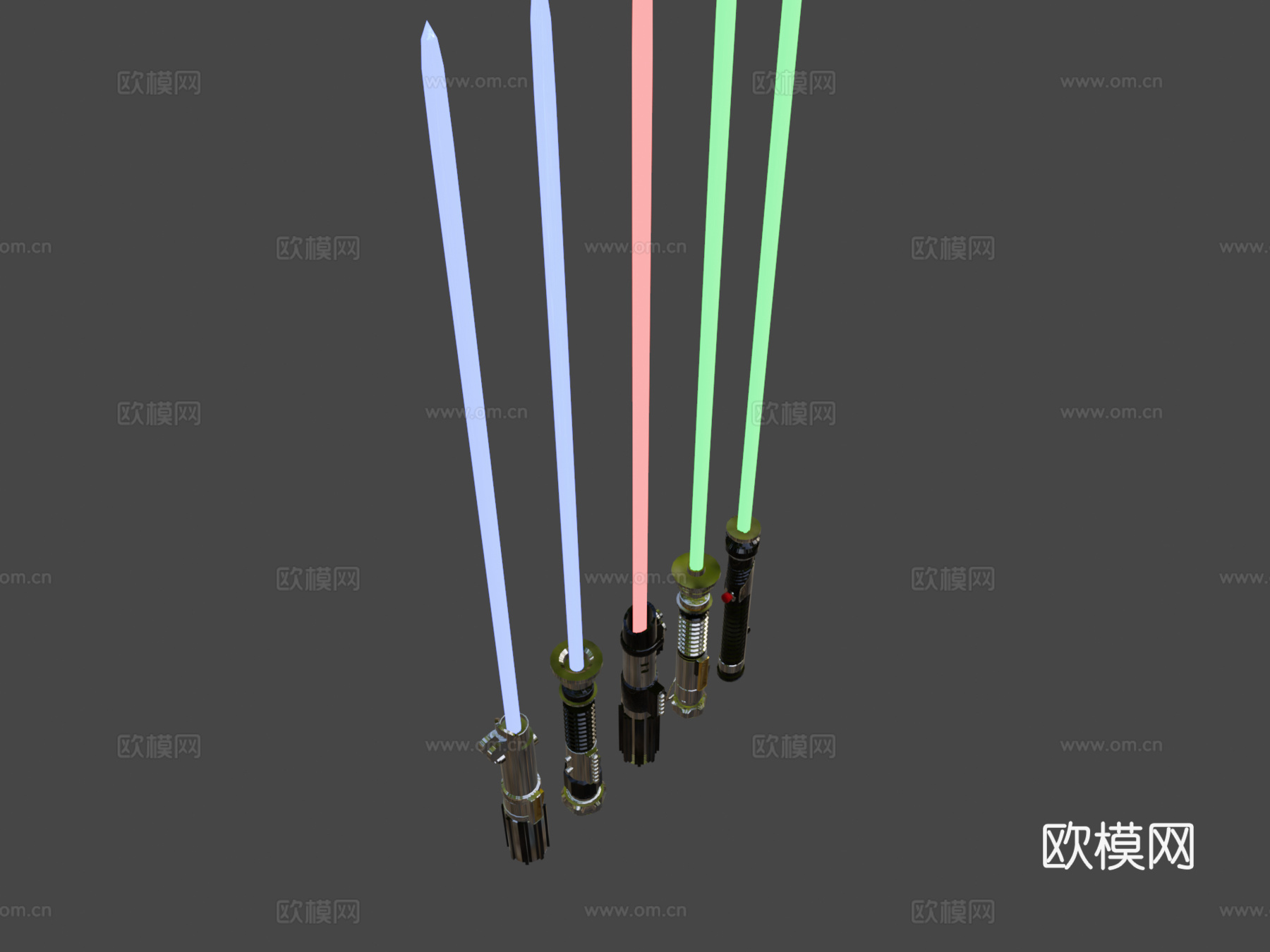 光剑套装星球大战3d模型下载（渲染图7）