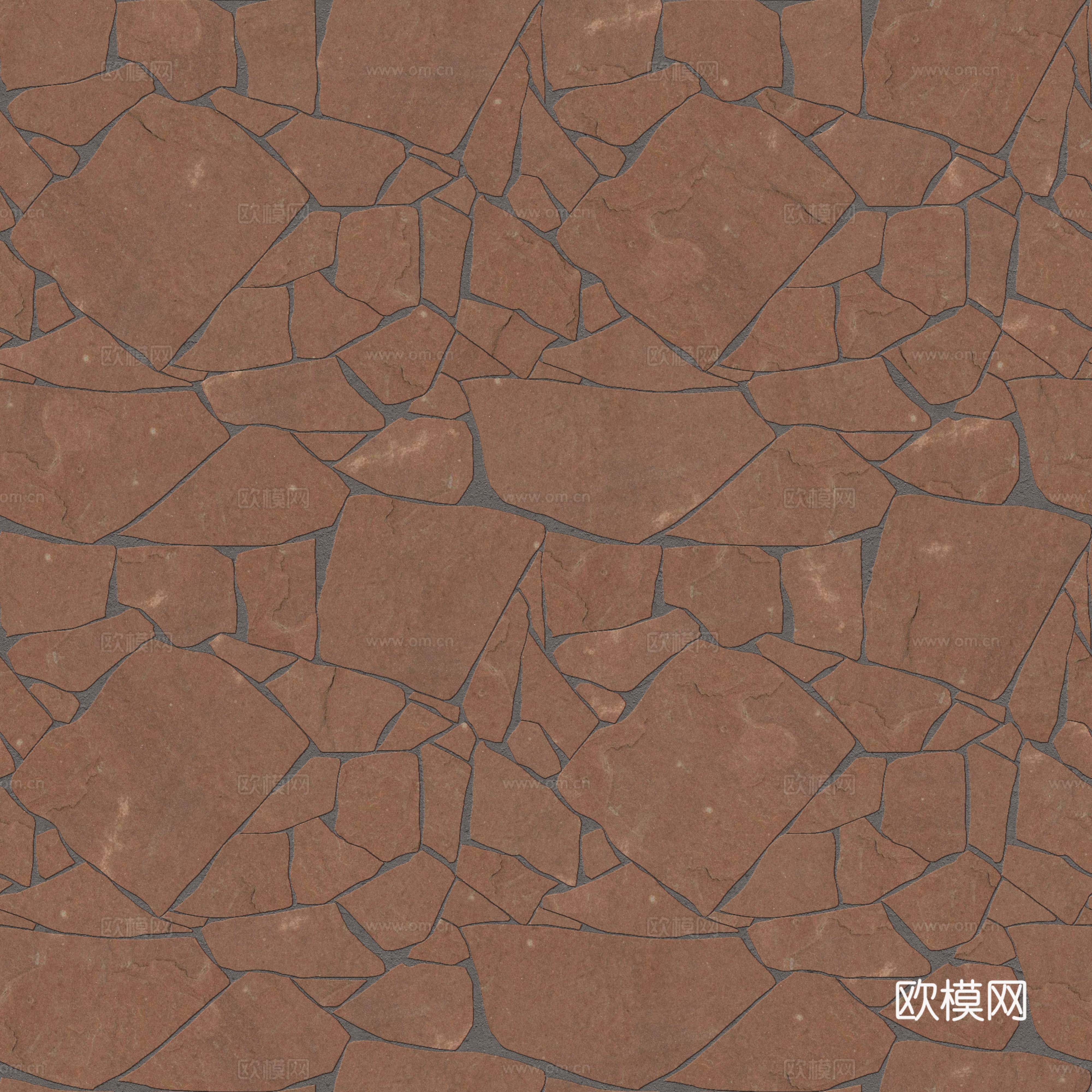 红色砂岩毛石-多边形毛石-破冰纹毛石3