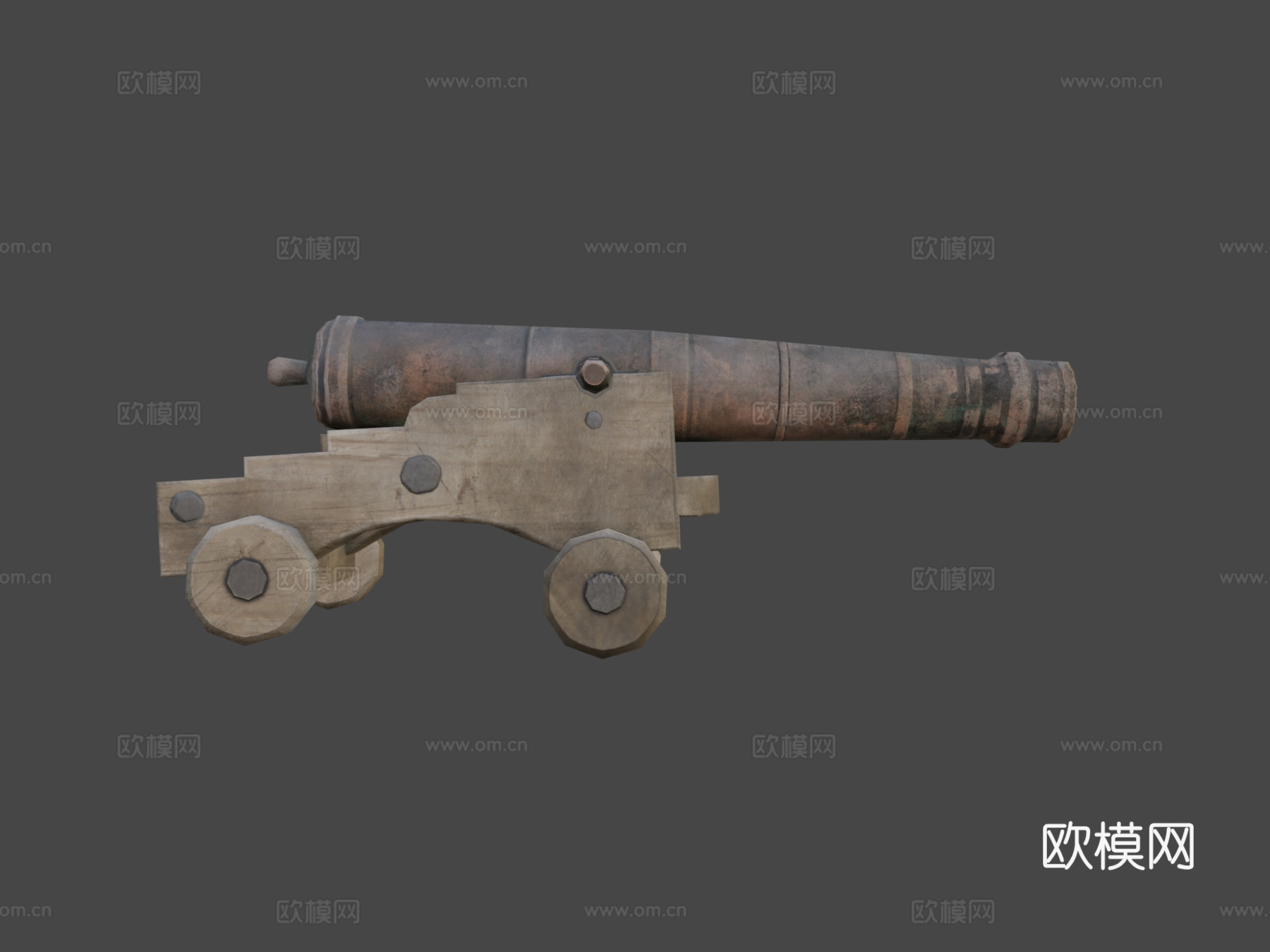 火炮3d模型下载（渲染图5）