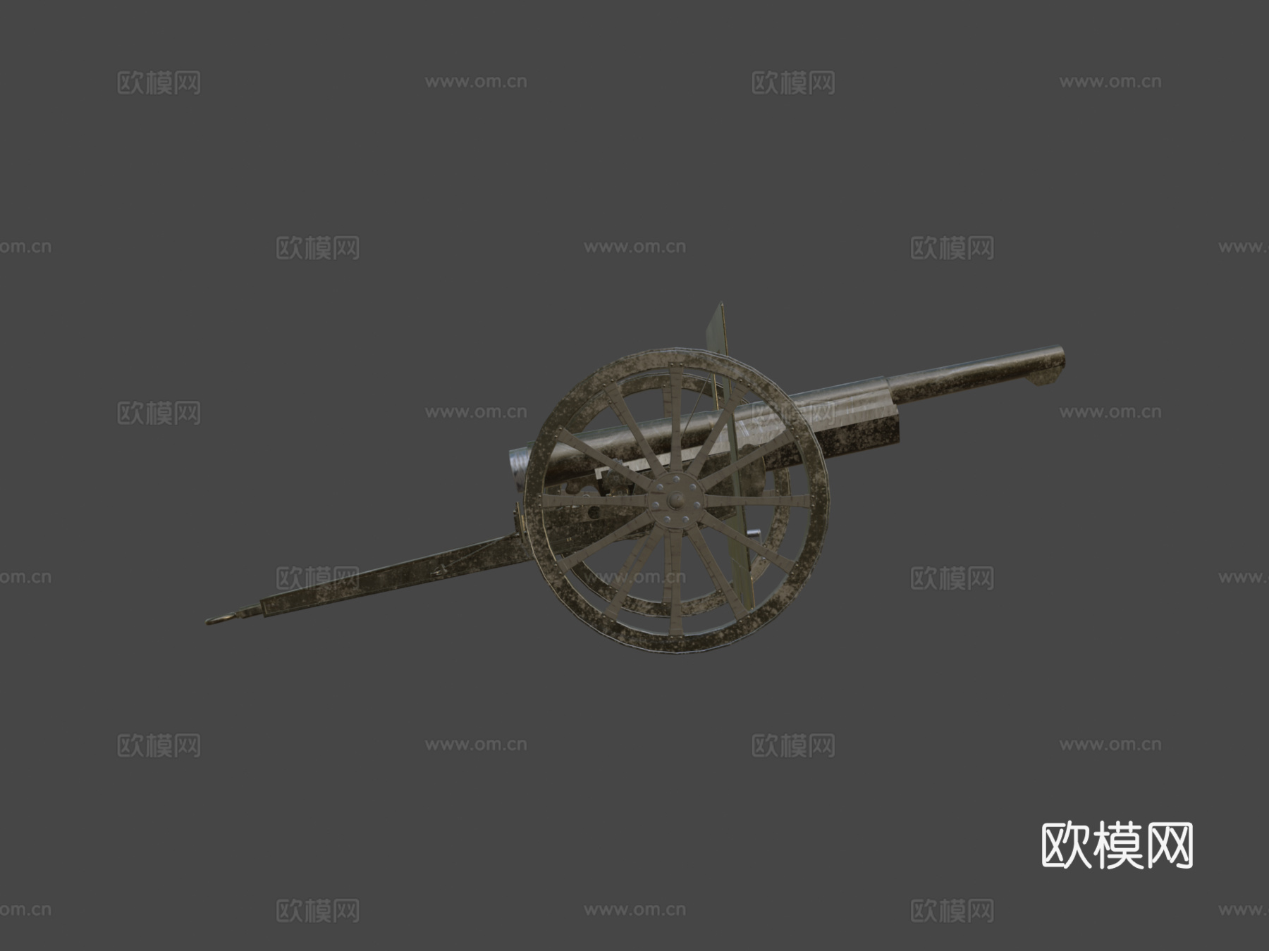 普托1897型75毫米3d模型下载（渲染图6）