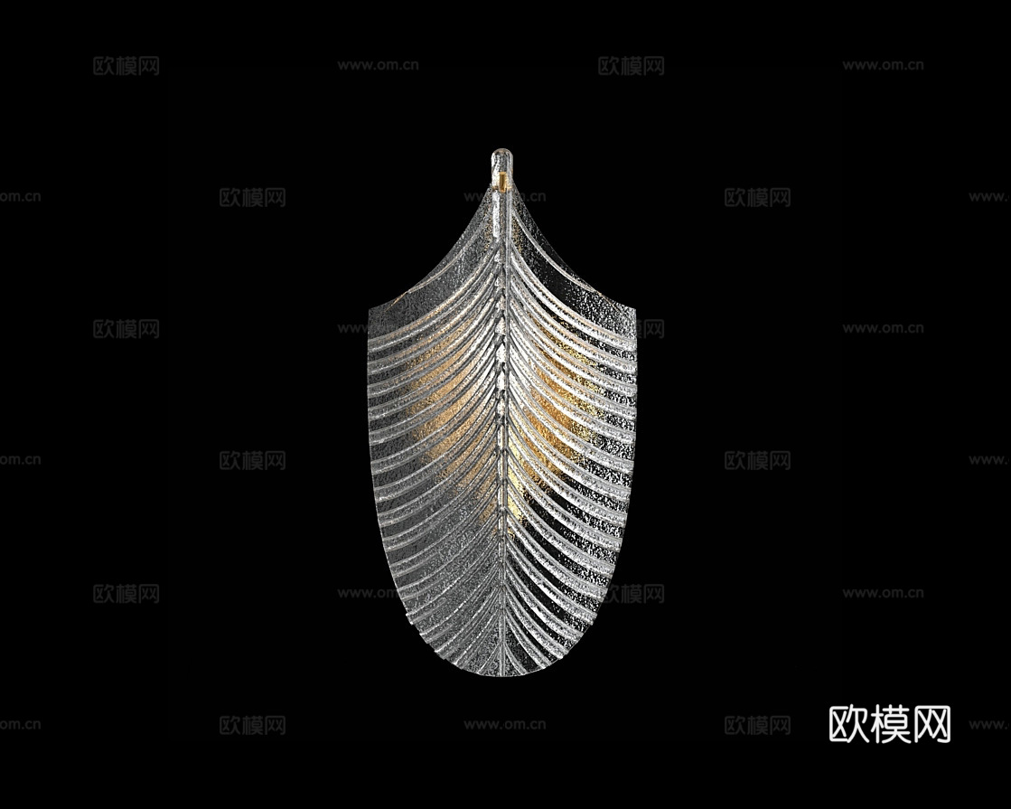 Cloyd 轻奢叶子壁灯3d模型下载（渲染图2）