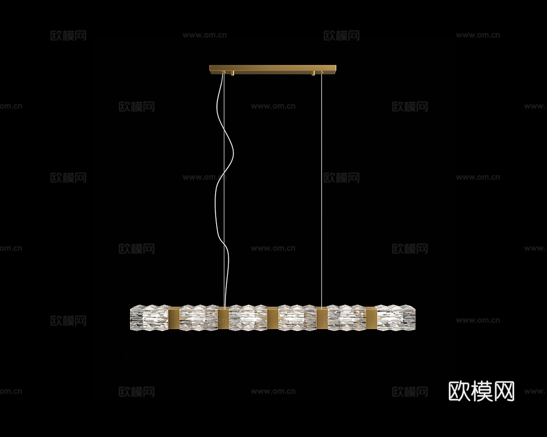Cloyd 轻奢吊灯3d模型下载（渲染图2）