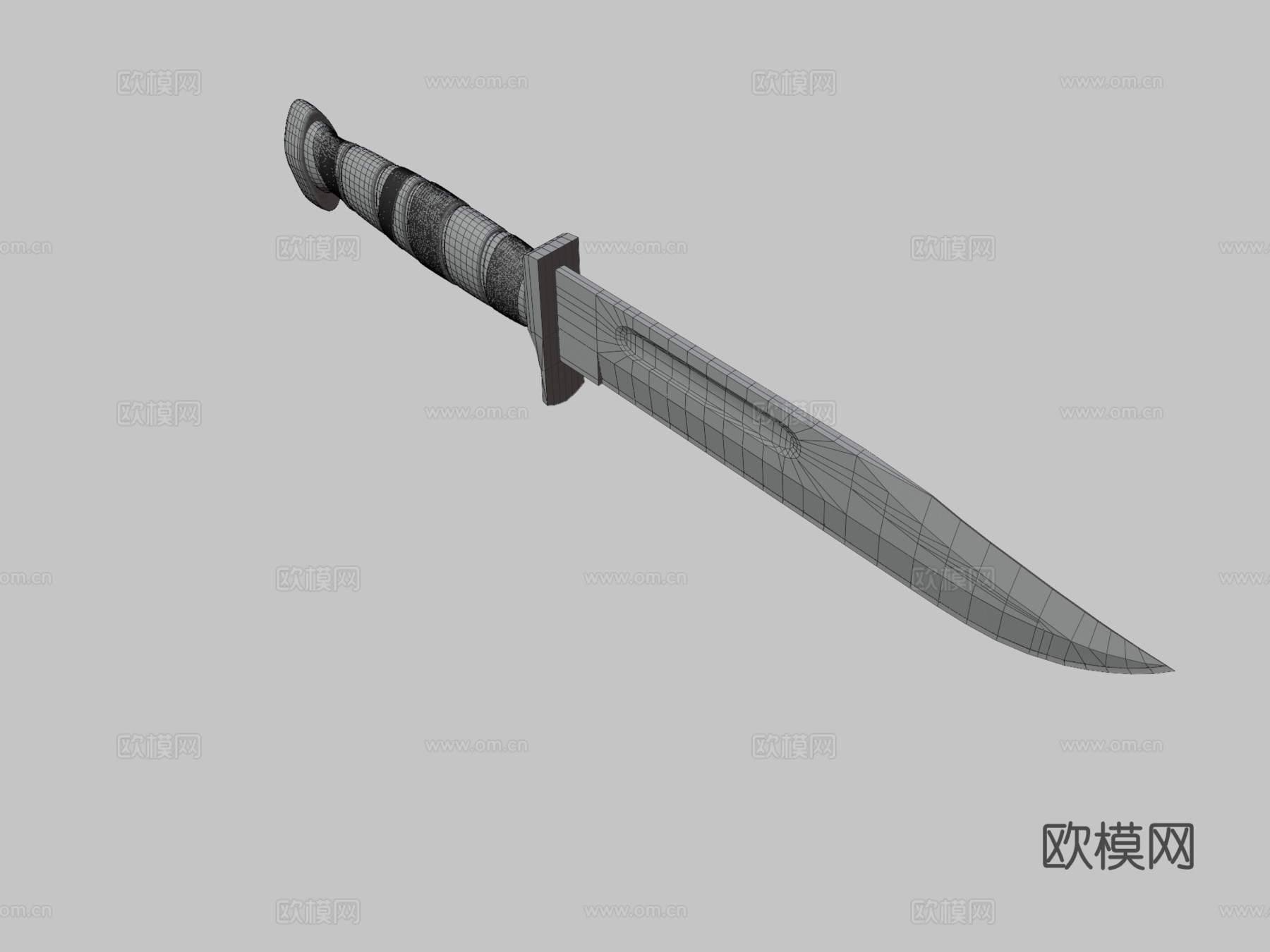 KABAR风格刀3d模型下载（渲染图3）