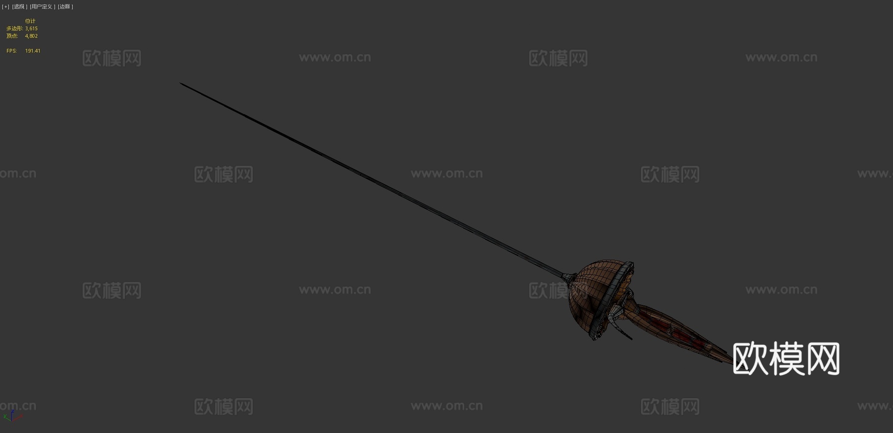 死亡猎人细剑第三级3d模型下载（渲染图4）