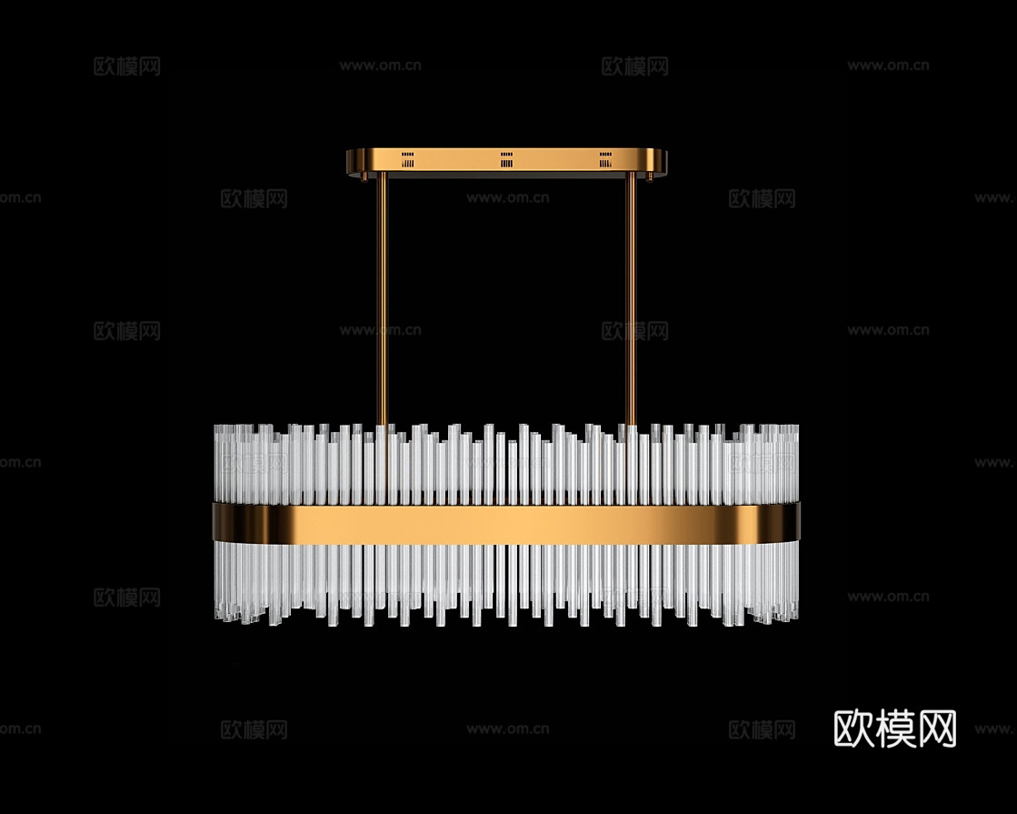 Cloyd 轻奢吊灯3d模型下载（渲染图2）