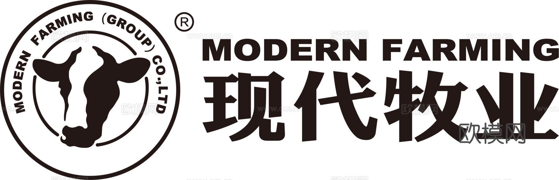 现代牧业，牛奶乳业logo，品牌商标logo59