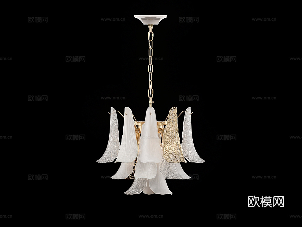 Cloyd 轻奢吊灯3d模型下载（渲染图1）