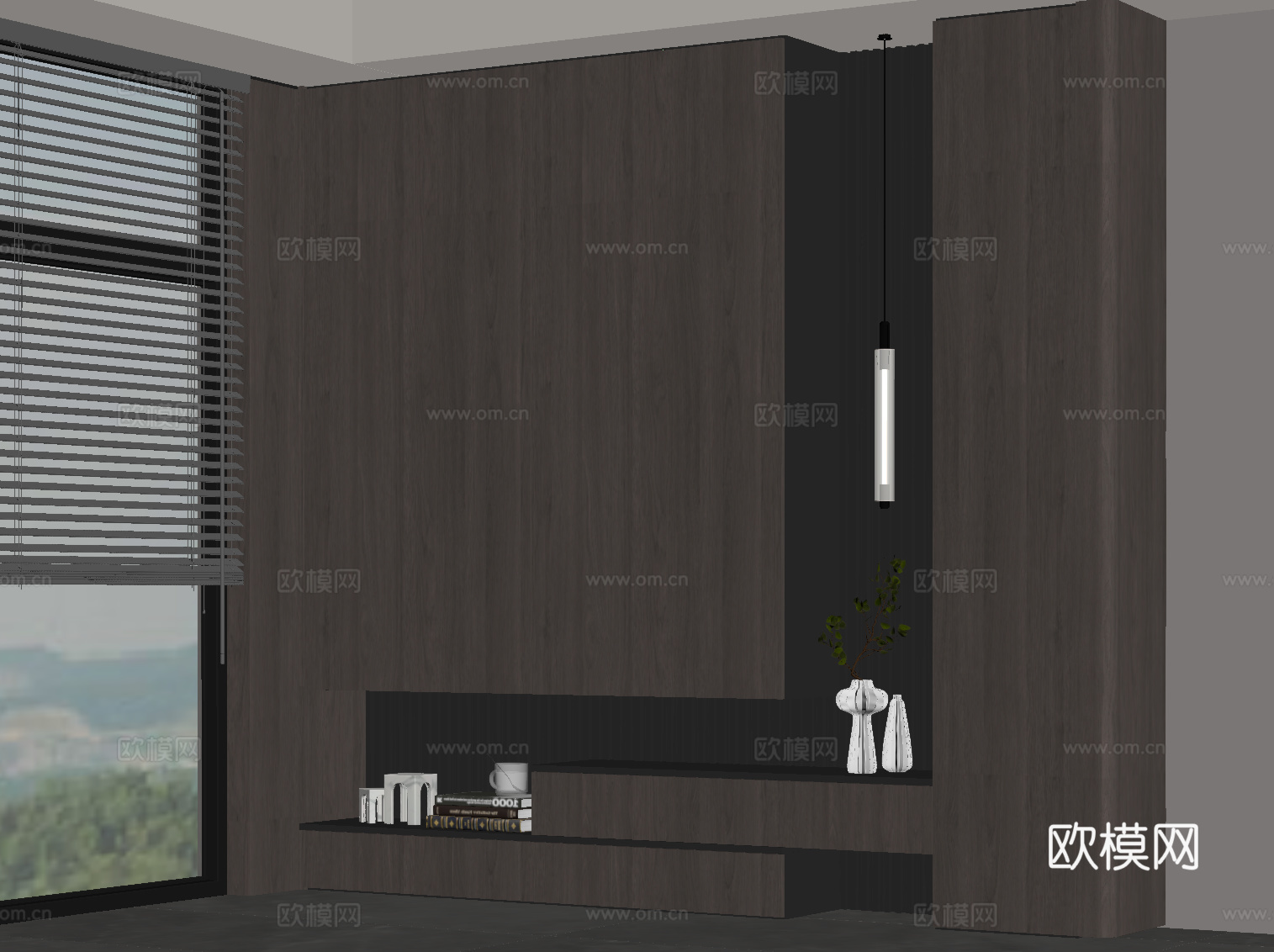 现代意式鞋柜 玄关柜su模型