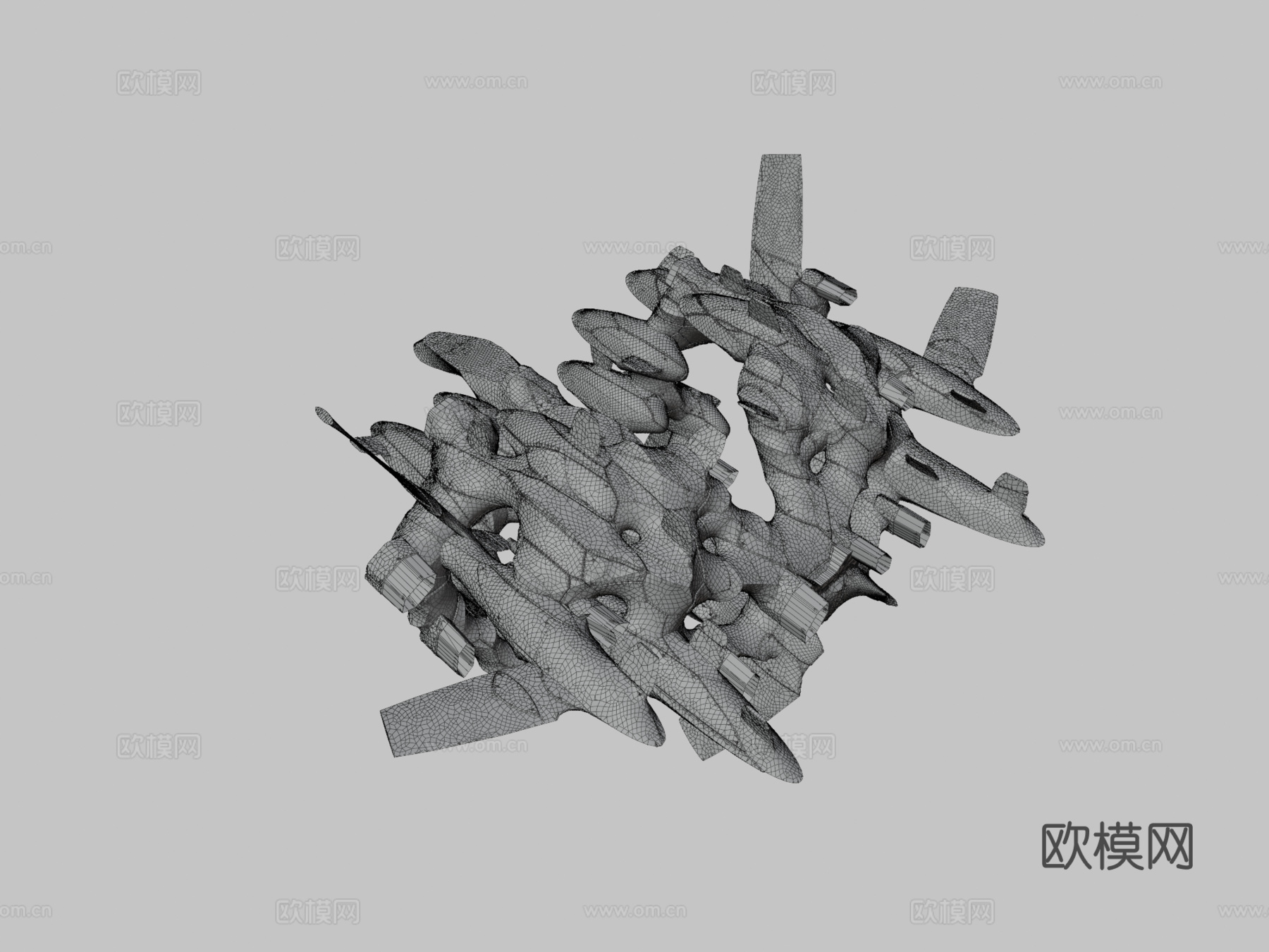 程序化硬表面建模测试9.733d模型下载（渲染图3）