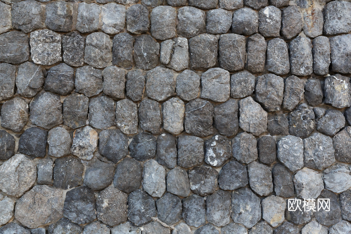 不规则多边形干垒石，自然毛石肌理92