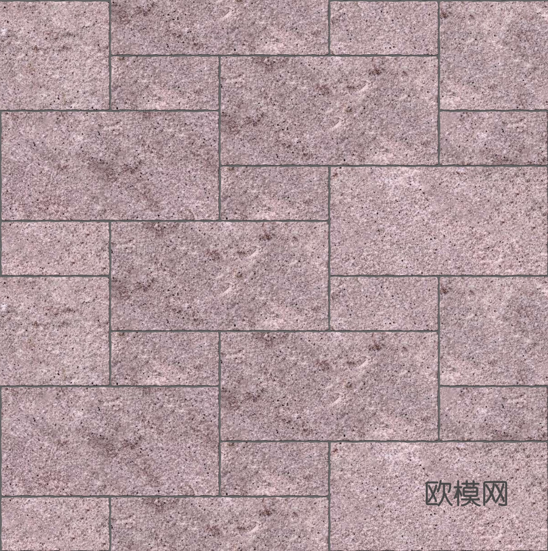 暗红色红色砂岩石板-大小错拼错缝32