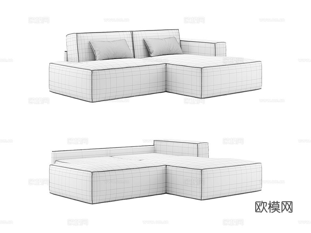 MEBELFORM 双人沙发 沙发床3d模型下载（渲染图5）