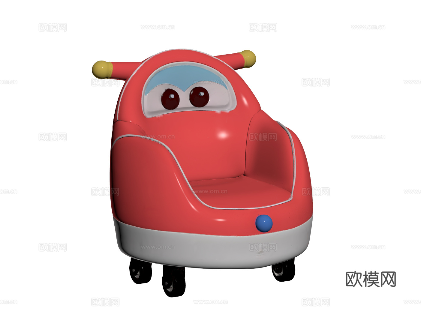 现代单人沙发 超级飞侠沙发 儿童沙发 卡通座椅su模型