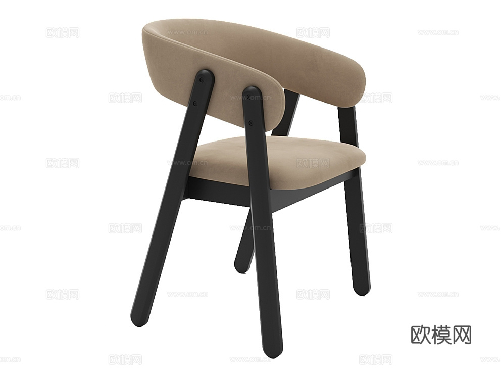 MEBELFORM 北欧原木餐椅3d模型下载（渲染图5）