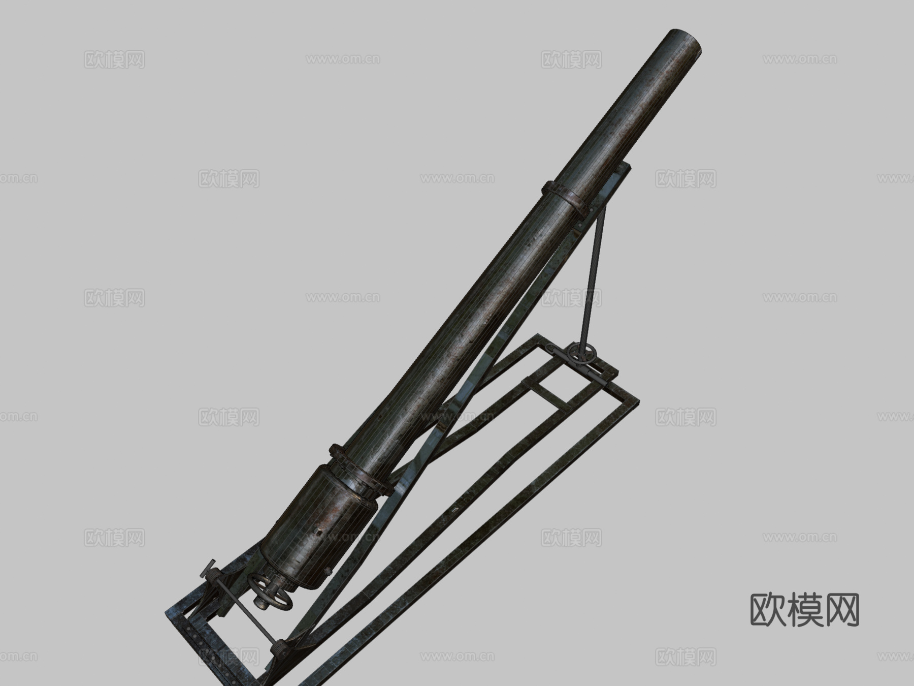 毫米战壕迫击炮3d模型下载（渲染图2）
