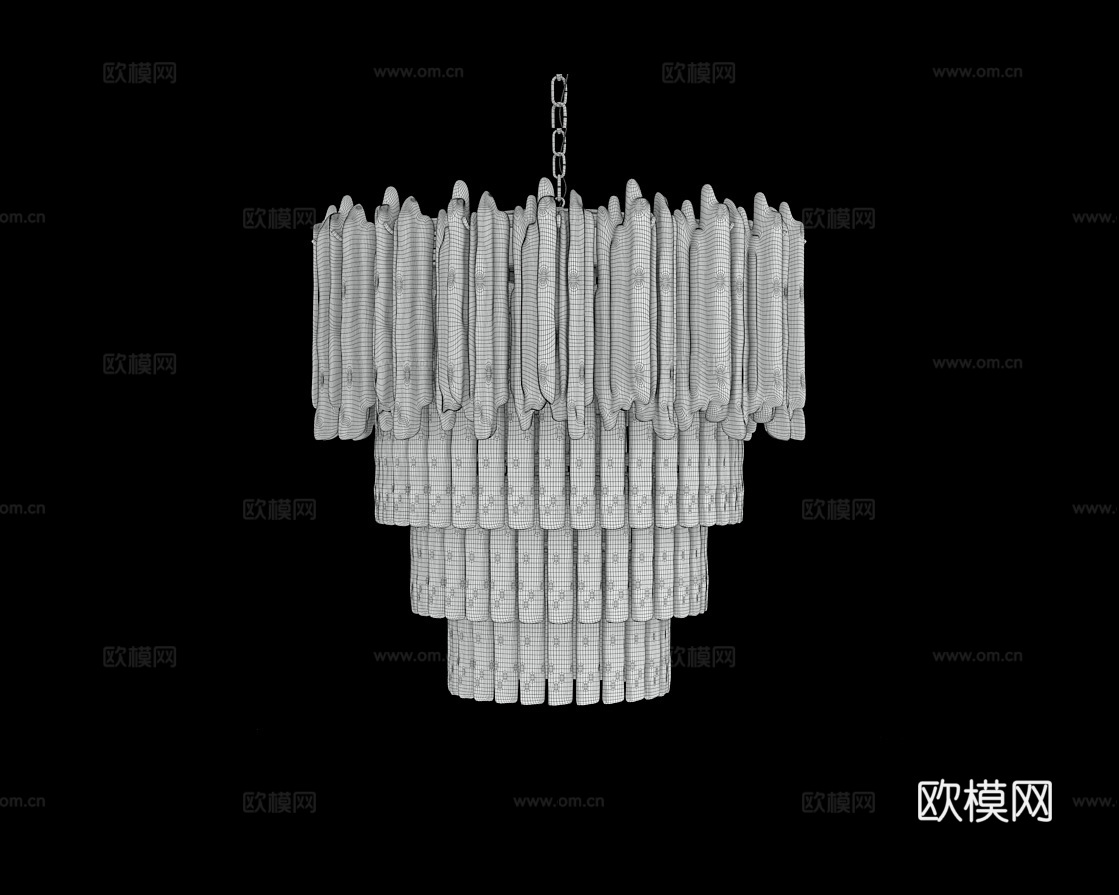 Cloyd 轻奢吊灯3d模型下载（渲染图4）
