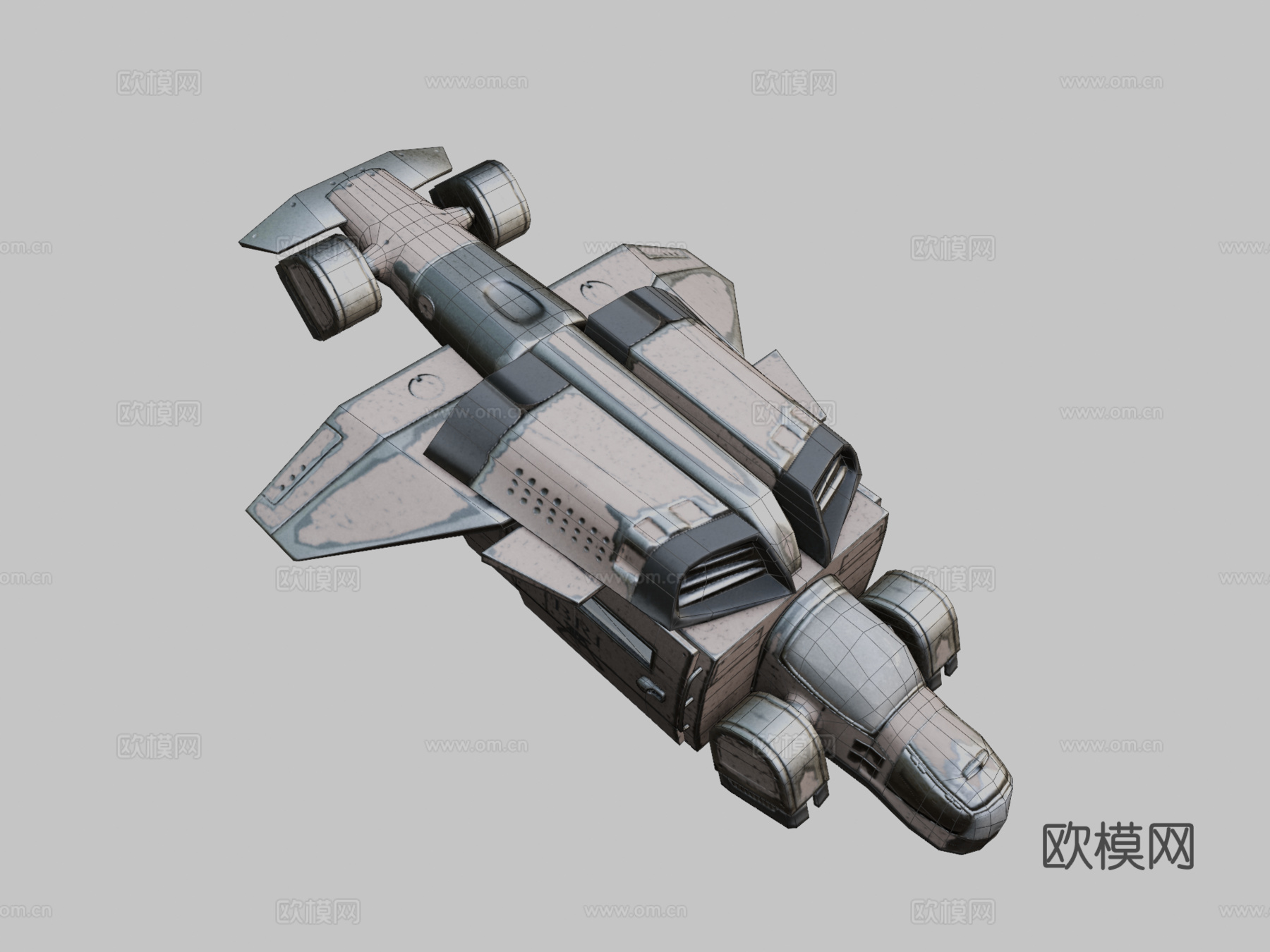 运输舰3d模型下载（渲染图2）