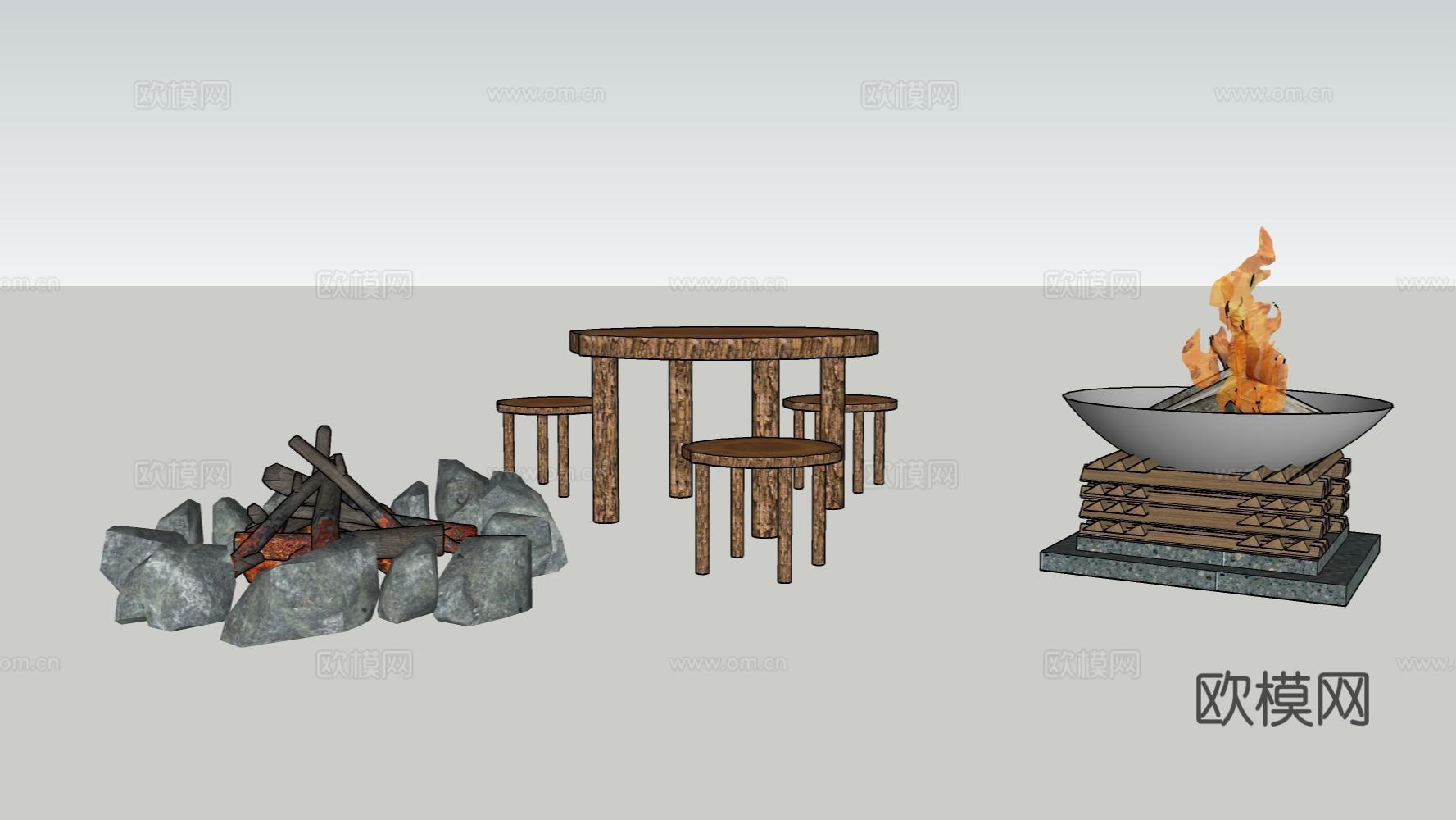 家具饰品灯具器材设备室外小品su模型